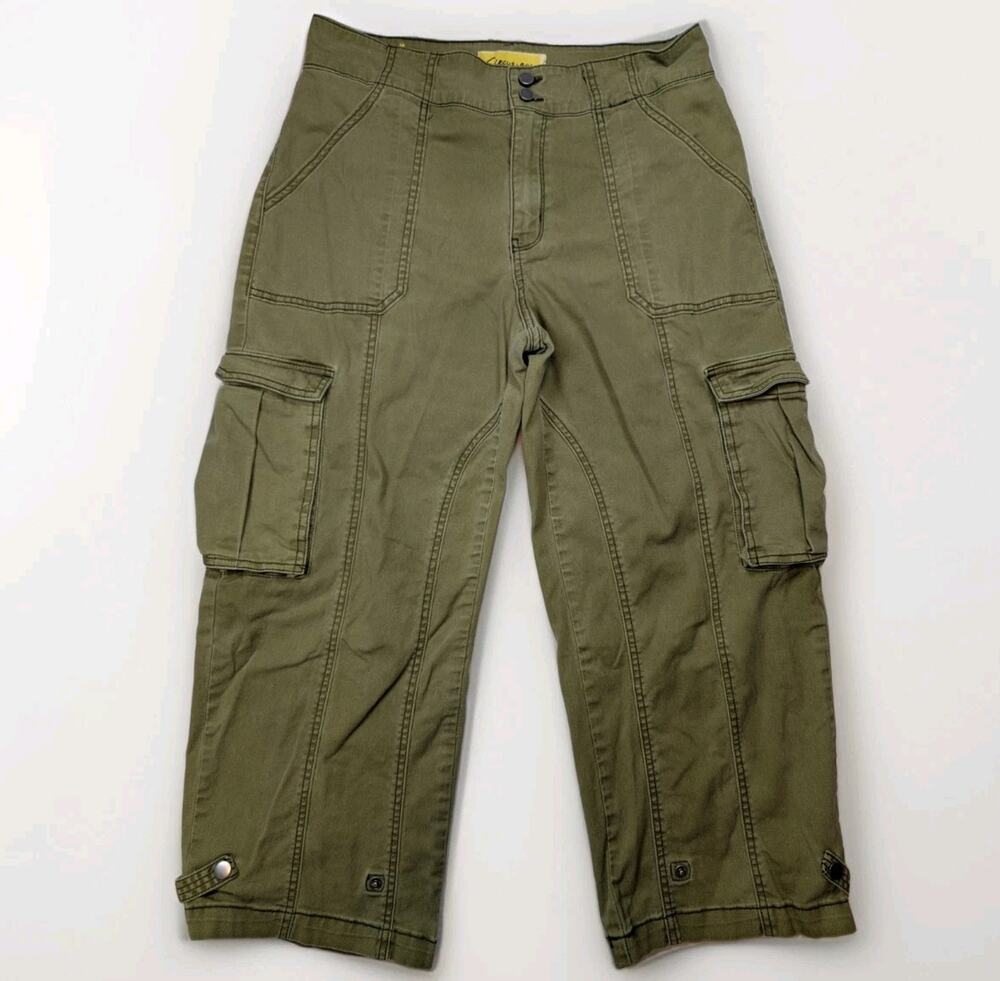 Circus NY Sam Edelman Barrel Leg Cargo Pants Olive Cropped 29* (32) Utility